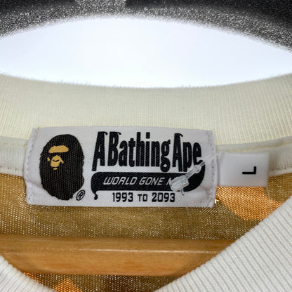 【中古品】【メンズ】 A BATHING APE アベイシングエイプ 001CSL301337M カモフラージュパネル Tシャツ 142-260929-ny-04-fuzh サイズ：L カラー：ホワイト カモ柄 万代Net店