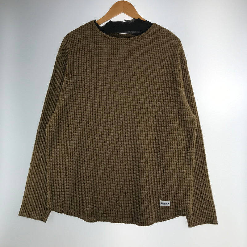 【中古品】【メンズ】 RADIALL ラディアル BIG WAFFLE-BOAT NECK T-SHIRT ワッフル Tシャツ 長袖 トップス 古着 142-260813-mh-22-fuzh サイズ：M カラー：ブラウン 万代Net店