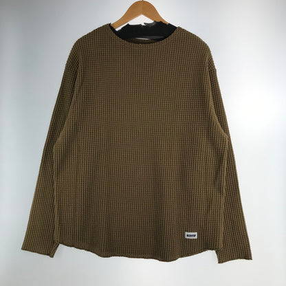 【中古品】【メンズ】 RADIALL ラディアル BIG WAFFLE-BOAT NECK T-SHIRT ワッフル Tシャツ 長袖 トップス 古着 142-260813-mh-22-fuzh サイズ：M カラー：ブラウン 万代Net店