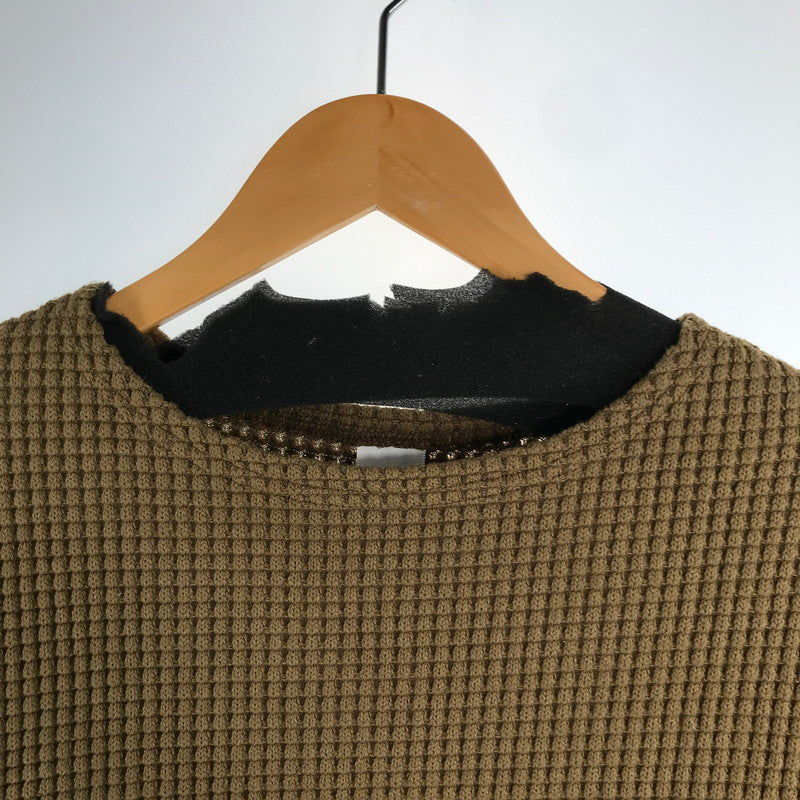 【中古品】【メンズ】 RADIALL ラディアル BIG WAFFLE-BOAT NECK T-SHIRT ワッフル Tシャツ 長袖 トップス 古着 142-260813-mh-22-fuzh サイズ：M カラー：ブラウン 万代Net店