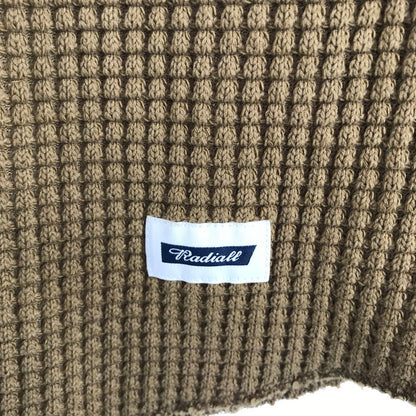 【中古品】【メンズ】 RADIALL ラディアル BIG WAFFLE-BOAT NECK T-SHIRT ワッフル Tシャツ 長袖 トップス 古着 142-260813-mh-22-fuzh サイズ：M カラー：ブラウン 万代Net店