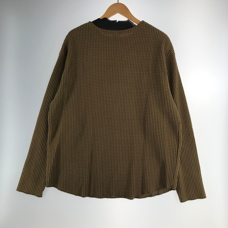 【中古品】【メンズ】 RADIALL ラディアル BIG WAFFLE-BOAT NECK T-SHIRT ワッフル Tシャツ 長袖 トップス 古着 142-260813-mh-22-fuzh サイズ：M カラー：ブラウン 万代Net店