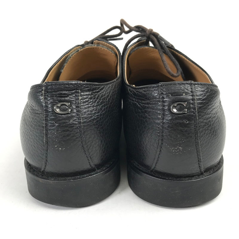 【中古品】【メンズ】 COACH コーチ DERBY PBL LTH（ダービー ペブルド レザー） プレーントゥ・レースアップドレスシューズ シボ革 ビジネスシューズ レザー 靴 ※本体のみ スニーカー 靴 162-260814-nm-23-fuzh サイズ：SIZE:42 カラー：ブラック 万代Net店