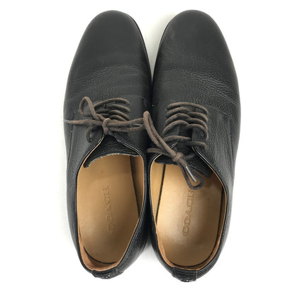 【中古品】【メンズ】 COACH コーチ DERBY PBL LTH（ダービー ペブルド レザー） プレーントゥ・レースアップドレスシューズ シボ革 ビジネスシューズ レザー 靴 ※本体のみ スニーカー 靴 162-260814-nm-23-fuzh サイズ：SIZE:42 カラー：ブラック 万代Net店