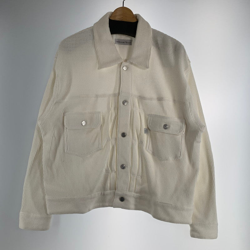 【中古品】【メンズ】 COSMOS TEXAS コスモス テキサス WAFFLE JACKET ワッフル ジャケット アウター コート 古着 140-260813-mh-13-fuzh サイズ：L カラー：ホワイト 万代Net店
