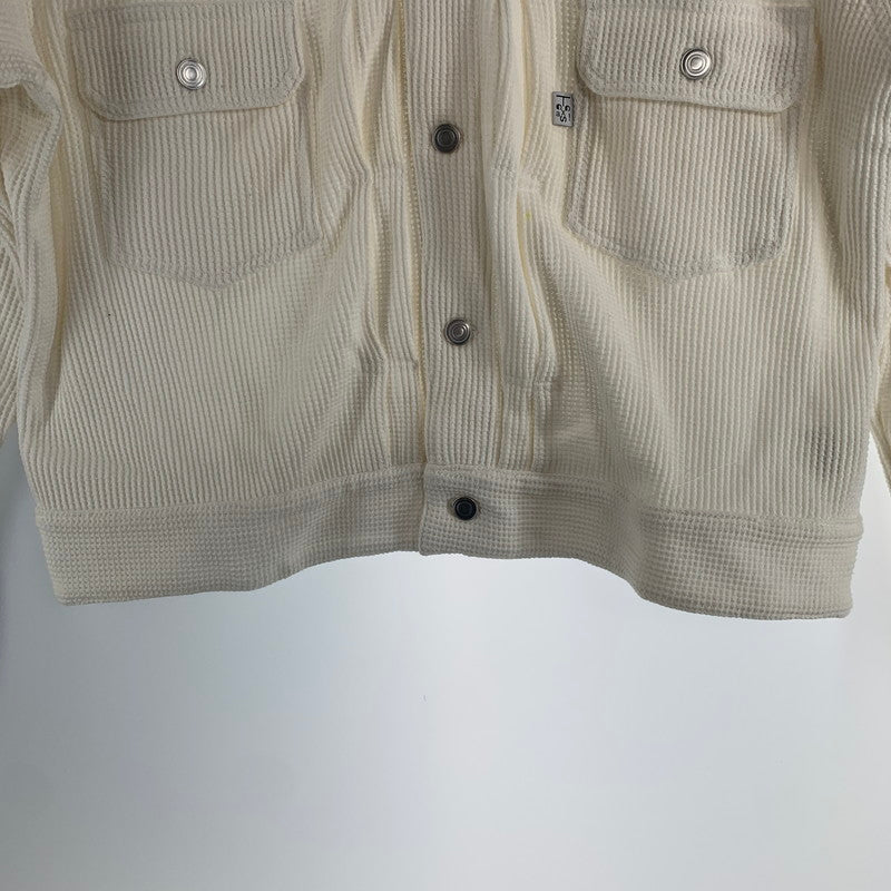 【中古品】【メンズ】 COSMOS TEXAS コスモス テキサス WAFFLE JACKET ワッフル ジャケット アウター コート 古着 140-260813-mh-13-fuzh サイズ：L カラー：ホワイト 万代Net店