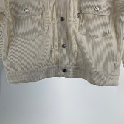 【中古品】【メンズ】 COSMOS TEXAS コスモス テキサス WAFFLE JACKET ワッフル ジャケット アウター コート 古着 140-260813-mh-13-fuzh サイズ：L カラー：ホワイト 万代Net店