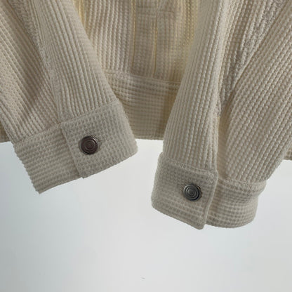 【中古品】【メンズ】 COSMOS TEXAS コスモス テキサス WAFFLE JACKET ワッフル ジャケット アウター コート 古着 140-260813-mh-13-fuzh サイズ：L カラー：ホワイト 万代Net店
