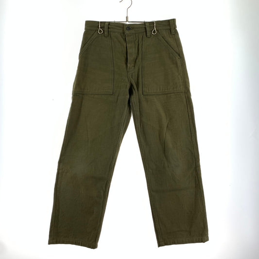 【中古品】【メンズ】 SAMURAI JEANS サムライ ジーンズ SJ52BP ヘビィーバック サテン ベイカーパンツ ズボン ボトムス 古着 156-260813-mh-27-fuzh サイズ：34 カラー：オリーブ 万代Net店