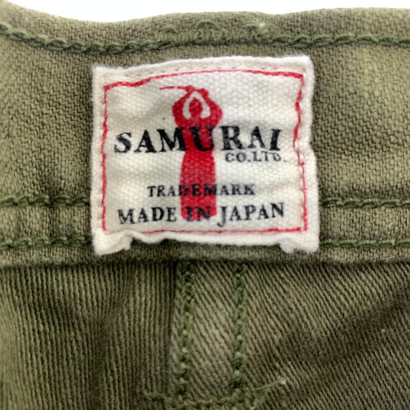 【中古品】【メンズ】 SAMURAI JEANS サムライ ジーンズ SJ52BP ヘビィーバック サテン ベイカーパンツ ズボン ボトムス 古着 156-260813-mh-27-fuzh サイズ：34 カラー：オリーブ 万代Net店