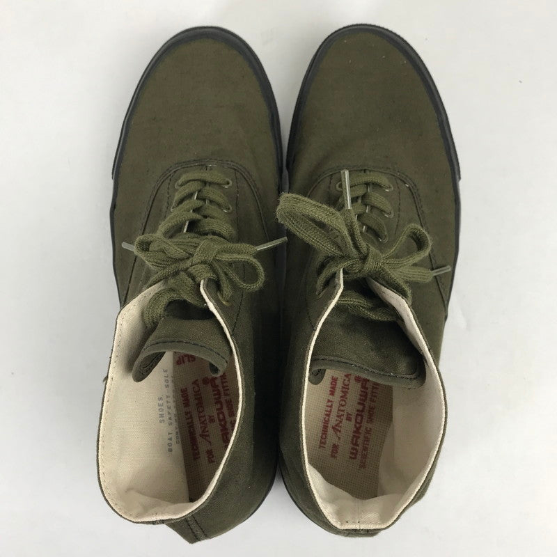 【中古品】【メンズ】 ANATOMICA × WAKOUWA (アナトミカ × ワクワ) CANVAS DECK SHOES-HI キャンバス デッキシューズ ハイカット スニーカー※本体のみ 162-260814-nm-24-fuzh サイズ：7 カラー：カーキ 万代Net店