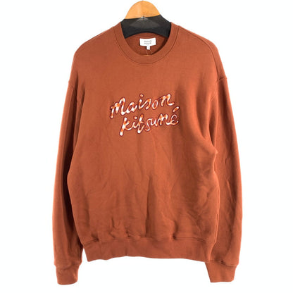 【中古品】【メンズ】 MAISON KITSUNE メゾンキツネ NM00307 KM0307 CREW NECK SWEAT SHIRT クルーネックスウェット トップス 140-260815-gm-37-fuzh サイズ：XL カラー：ブラウン 万代Net店