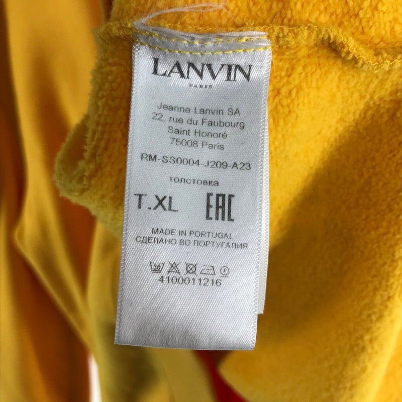 【中古品】【メンズ】 LANVIN ランバン SS0004-J209-A23 スウェット トレーナー トップス 長袖 古着 141-260813-mh-24-fuzh サイズ：XL カラー：イエロー 万代Net店