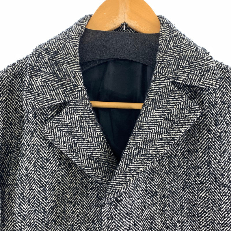 【中古品】【メンズ】 KATHARINE HAMNETT キャサリン・ハムネット チェスターコート ヘリンボーン柄/SIZE:AL ※シミ・汚れ・ほつれ有 141-260920-io-20-fuzh 万代Net店