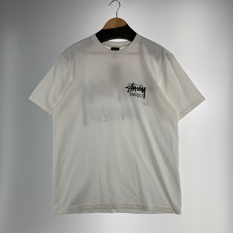 【中古品】【メンズ】 STUSSY × FRUIT OF THE LOOM ステューシー フルーツオブザルーム 半袖 Ｔシャツ トップス 古着 タグ付属 142-260813-mh-09-fuzh サイズ：M カラー：ホワイト 万代Net店
