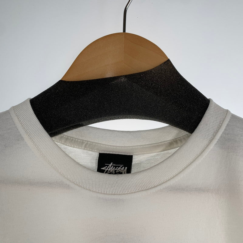 【中古品】【メンズ】 STUSSY × FRUIT OF THE LOOM ステューシー フルーツオブザルーム 半袖 Ｔシャツ トップス 古着 タグ付属 142-260813-mh-09-fuzh サイズ：M カラー：ホワイト 万代Net店