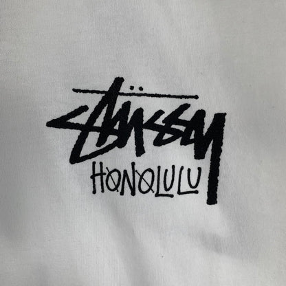 【中古品】【メンズ】 STUSSY × FRUIT OF THE LOOM ステューシー フルーツオブザルーム 半袖 Ｔシャツ トップス 古着 タグ付属 142-260813-mh-09-fuzh サイズ：M カラー：ホワイト 万代Net店