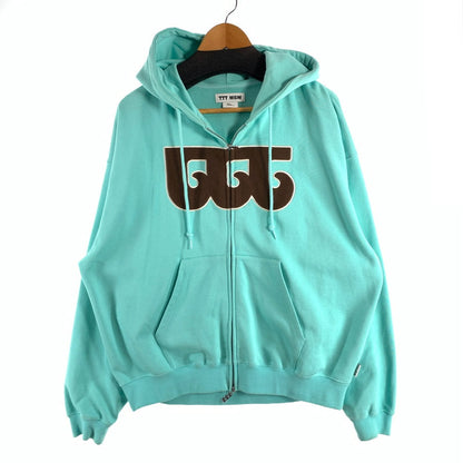 【中古品】【メンズ】 TTTMSW TTT-CT-004 WAVE LOGO HOODIE ロゴフーディ パーカー オーバーサイズ ブランド 古着 142-260815-gm-47-fuzh サイズ：L カラー：ミントグリーン 万代Net店