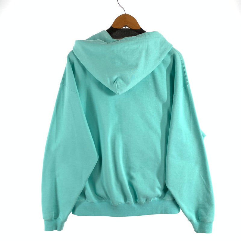 【中古品】【メンズ】 TTTMSW TTT-CT-004 WAVE LOGO HOODIE ロゴフーディ パーカー オーバーサイズ ブランド 古着 142-260815-gm-47-fuzh サイズ：L カラー：ミントグリーン 万代Net店
