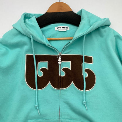 【中古品】【メンズ】 TTTMSW TTT-CT-004 WAVE LOGO HOODIE ロゴフーディ パーカー オーバーサイズ ブランド 古着 142-260815-gm-47-fuzh サイズ：L カラー：ミントグリーン 万代Net店