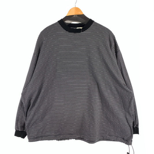 【中古品】【メンズ】 IS-NESS イズネス BALLOON STRIPES LONG SLEEVE T SHIRT 長袖Tシャツ ドローコード ボーダー カットソー 140-260815-gm-46-fuzh サイズ：L カラー：グレー 万代Net店