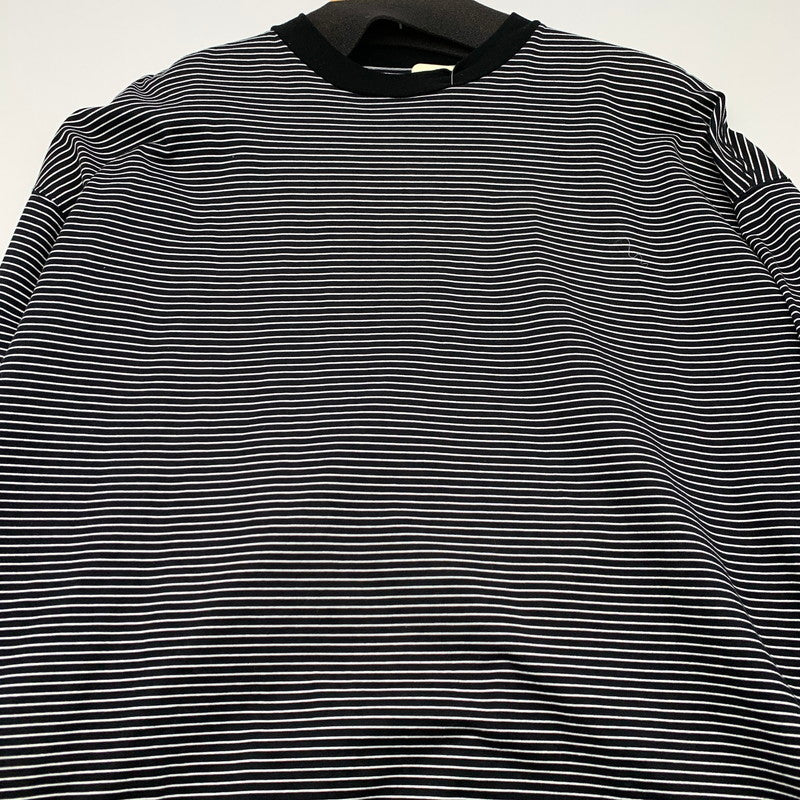 【中古品】【メンズ】 IS-NESS イズネス BALLOON STRIPES LONG SLEEVE T SHIRT 長袖Tシャツ ドローコード ボーダー カットソー 140-260815-gm-46-fuzh サイズ：L カラー：グレー 万代Net店