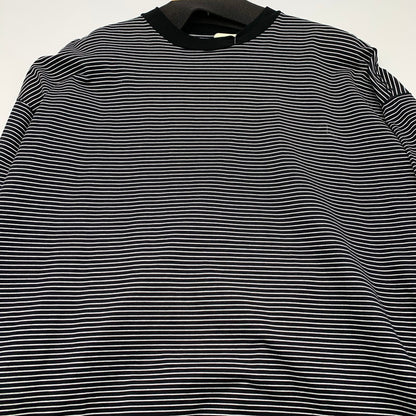 【中古品】【メンズ】 IS-NESS イズネス BALLOON STRIPES LONG SLEEVE T SHIRT 長袖Tシャツ ドローコード ボーダー カットソー 140-260815-gm-46-fuzh サイズ：L カラー：グレー 万代Net店