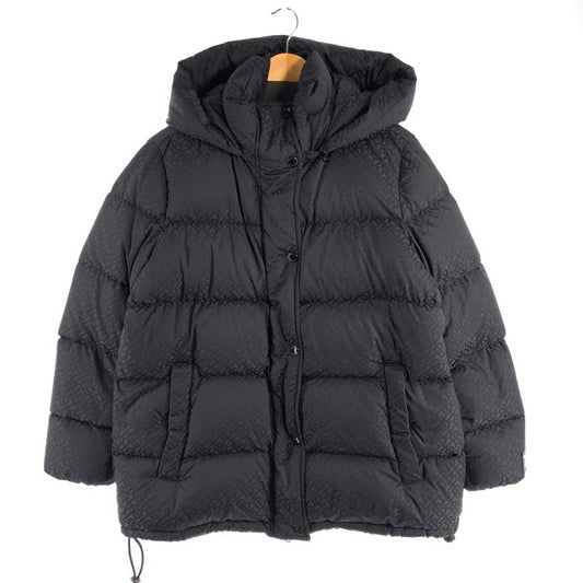 【中古品】【メンズ】 BURBERRY バーバリー 8019648 モノグラム ロゴ フーデット ダウンジャケット ブランド 古着 141-260815-gm-51-fuzh サイズ：M カラー：ブラック 万代Net店