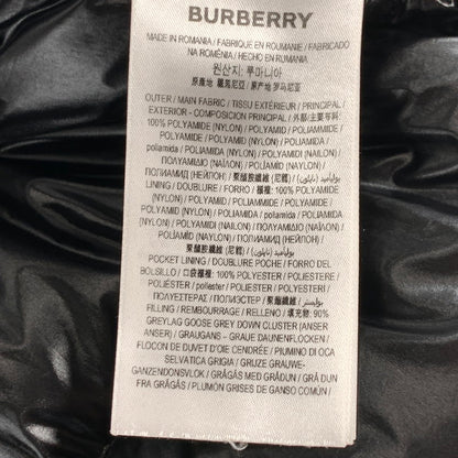 【中古品】【メンズ】 BURBERRY バーバリー 8019648 モノグラム ロゴ フーデット ダウンジャケット ブランド 古着 141-260815-gm-51-fuzh サイズ：M カラー：ブラック 万代Net店