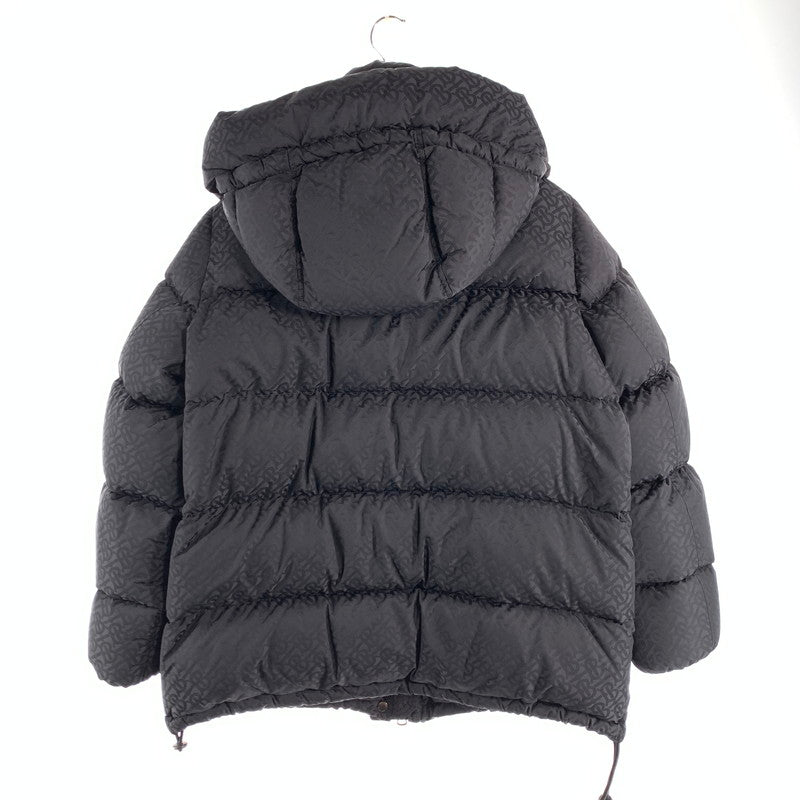 【中古品】【メンズ】 BURBERRY バーバリー 8019648 モノグラム ロゴ フーデット ダウンジャケット ブランド 古着 141-260815-gm-51-fuzh サイズ：M カラー：ブラック 万代Net店