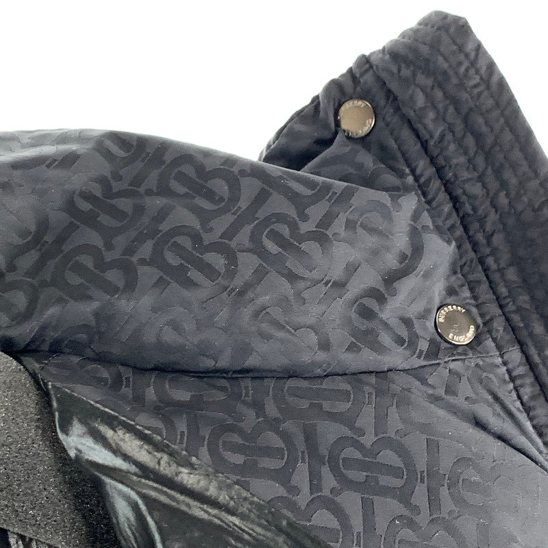 【中古品】【メンズ】 BURBERRY バーバリー 8019648 モノグラム ロゴ フーデット ダウンジャケット ブランド 古着 141-260815-gm-51-fuzh サイズ：M カラー：ブラック 万代Net店