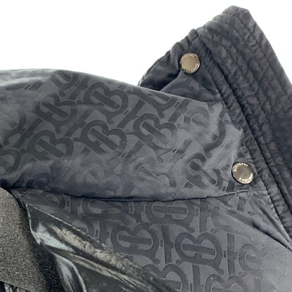 【中古品】【メンズ】 BURBERRY バーバリー 8019648 モノグラム ロゴ フーデット ダウンジャケット ブランド 古着 141-260815-gm-51-fuzh サイズ：M カラー：ブラック 万代Net店