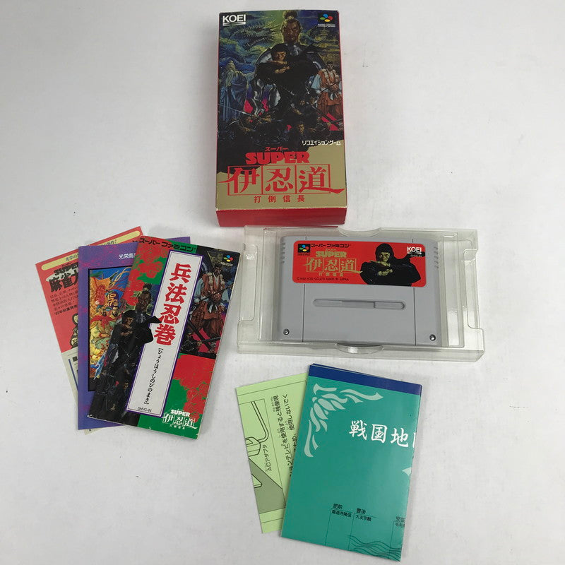 【中古品】 SFC ｽｰﾊﾟｰ伊忍道･打倒信長 外箱破れ・取説傷み 023-260818-MO-07-fuzh 万代Net店