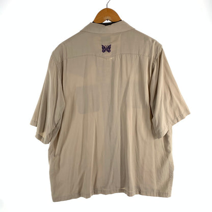 【中古品】【メンズ】 NEEDLES ニードルス KP186 S S COWBOY ONE－UP SHIRT － R PE TWILL 半袖シャツ トップス ブランド 古着 140-260815-gm-49-fuzh サイズ：L カラー：ベージュ 万代Net店