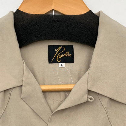 【中古品】【メンズ】 NEEDLES ニードルス KP186 S S COWBOY ONE－UP SHIRT － R PE TWILL 半袖シャツ トップス ブランド 古着 140-260815-gm-49-fuzh サイズ：L カラー：ベージュ 万代Net店
