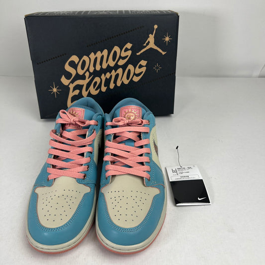 【中古品】【メンズ】 NIKE ナイキ IM8120-464 AIR JORDAN 1 LOW SE L BLUE.PINK.WHITE SIZE:26.5cm 黒タグ・箱有 スニーカー シューズ 靴 160-260816-io-03-fuzh 万代Net店