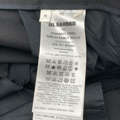 【中古品】【メンズ】 JIL SANDER ジルサンダー J21KA0011 WOOL GABARDINE TAPERED PANTS ウールテーパードパンツ スラックス 152-260815-gm-32-fuzh サイズ：46 カラー：ブラック 万代Net店