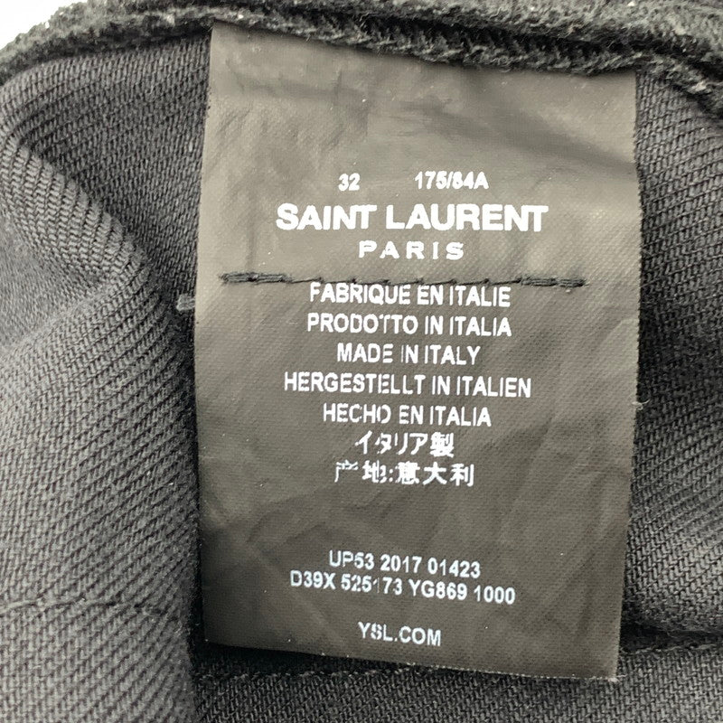 【中古品】【メンズ】 SAINT LAURENT サンローラン 525173 YG869 SKINNY PANTS スキニーパンツ ボトムス ブランド 古着 152-260815-gm-24-fuzh サイズ：32 カラー：ブラック 万代Net店