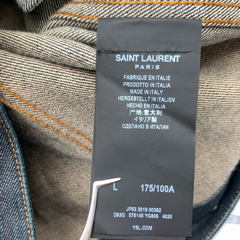 【中古品】【メンズ】 SAINT LAURENT サンローラン 578145 YG806 CLASSIC DENIM JACKET クラシックデニムジャケット ブランド 141-260815-gm-26-fuzh サイズ：L カラー：インディゴ 万代Net店