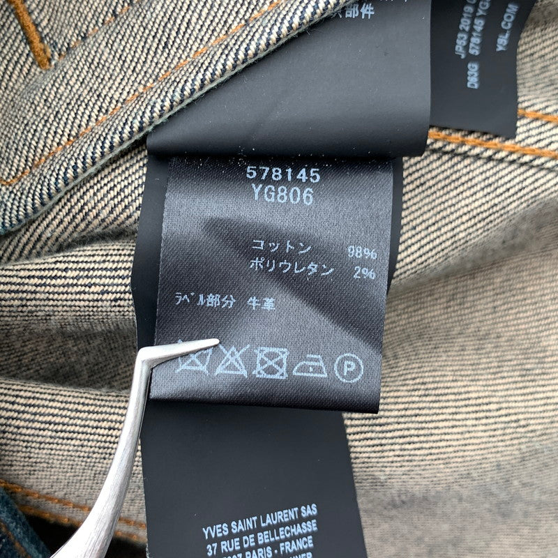 【中古品】【メンズ】 SAINT LAURENT サンローラン 578145 YG806 CLASSIC DENIM JACKET クラシックデニムジャケット ブランド 141-260815-gm-26-fuzh サイズ：L カラー：インディゴ 万代Net店