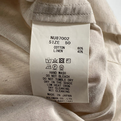 【中古品】【メンズ】 NORDISK NU87002 LONG SHIRT 長袖シャツ トップス ブランド 古着 140-260922-gm-19-fuzh サイズ：50 カラー：ベージュ 万代Net店