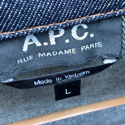 【中古品】【メンズ】 A.P.C. アーペーセー DENIM JACKET デニムジャケット 141-260815-gm-27-fuzh サイズ：L カラー：インディゴ 万代Net店