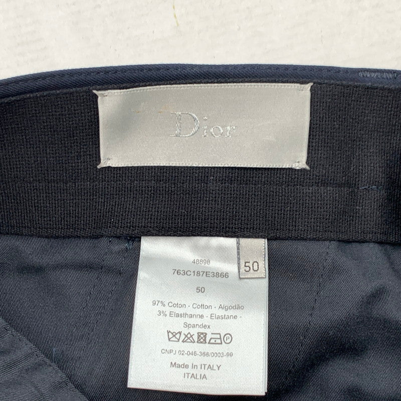 【中古品】【メンズ】 DIOR ディオール 763C187E3866 CROPPED PANTS クロップドパンツ ボトムス 152-260815-gm-31-fuzh サイズ：50 カラー：ネイビー 万代Net店