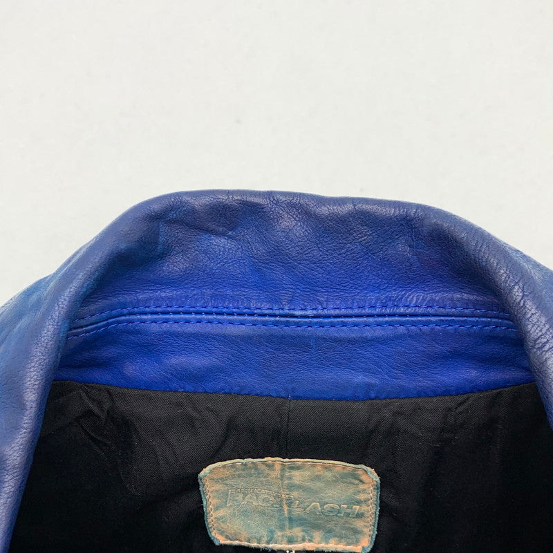 【中古品】【メンズ】 ISAMU KATAYAMA BACKLASH 1927-06 JAPAN CALF NATURAL DYED “GARMENT-WASH” ダブルライダースジャケット 140-260815-gm-20-fuzh サイズ：L カラー：ブルー 万代Net店