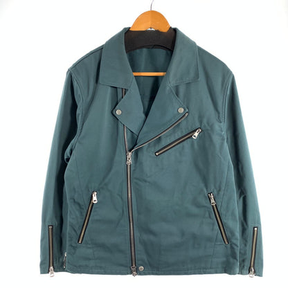 【中古品】【メンズ】 ISAMUKATAYAMA BACKLASH イサムカタヤマバックラッシュ×DICKIES ディッキーズ ダブルライダースジャケット 140-260815-gm-21-fuzh サイズ：L カラー：グリーン 万代Net店