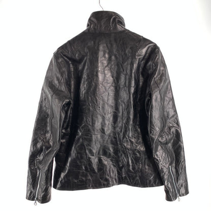 【中古品】【メンズ】 ISAMU KATAYAMA BACKLASH 2009-03 イタリアンダブルショルダーシワ加工ハイネックレザーブルゾン 140-260815-gm-22-fuzh サイズ：L カラー：ブラック 万代Net店