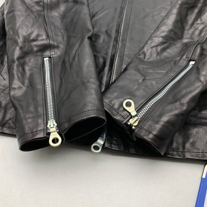 【中古品】【メンズ】 ISAMU KATAYAMA BACKLASH 2009-03 イタリアンダブルショルダーシワ加工ハイネックレザーブルゾン 140-260815-gm-22-fuzh サイズ：L カラー：ブラック 万代Net店