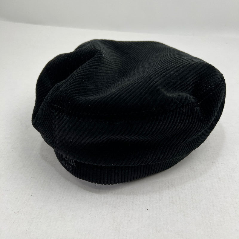 【中古品】【レディース】 PRADA プラダ 2HC475 コーデュロイ ニュースボーイキャップ BLACK SIZE:XXL 帽子 185-260818-io-01-fuzh サイズ：61cm カラー：ブラック 万代Net店