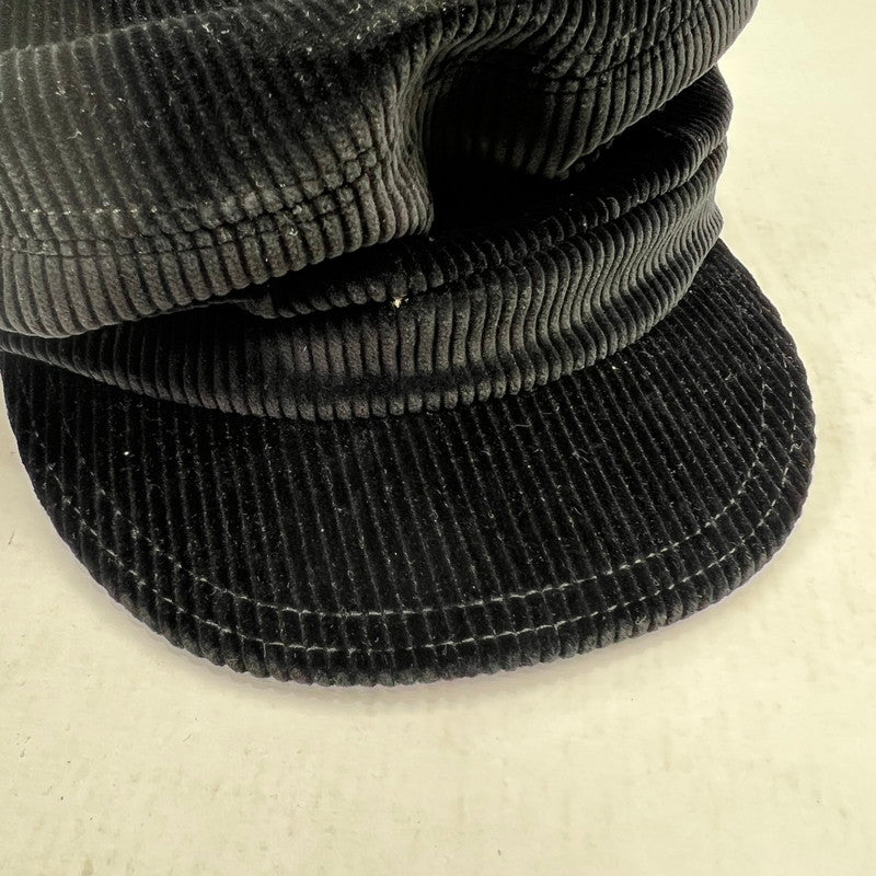 【中古品】【レディース】 PRADA プラダ 2HC475 コーデュロイ ニュースボーイキャップ BLACK SIZE:XXL 帽子 185-260818-io-01-fuzh サイズ：61cm カラー：ブラック 万代Net店