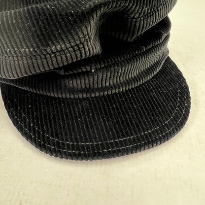 【中古品】【レディース】 PRADA プラダ 2HC475 コーデュロイ ニュースボーイキャップ BLACK SIZE:XXL 帽子 185-260818-io-01-fuzh サイズ：61cm カラー：ブラック 万代Net店